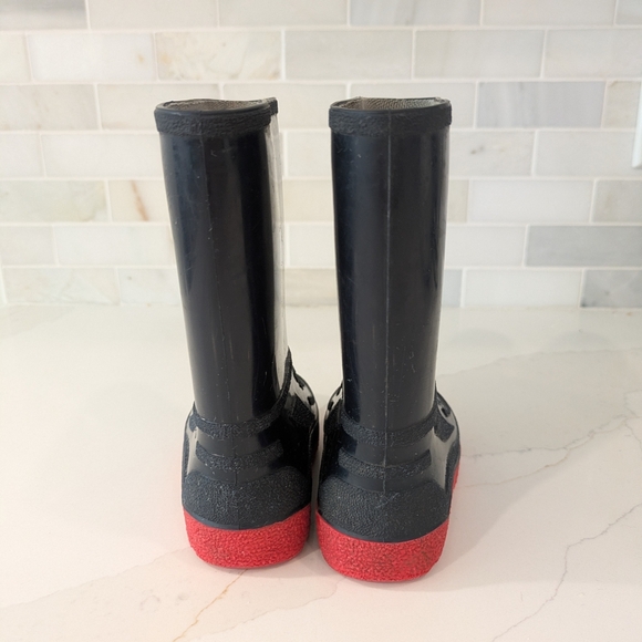 Disney Winnie The Pooh Black and Red Rain Boots Y2K - Picture 5 of 7